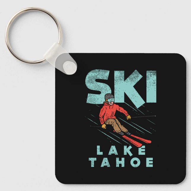 Ski Lake Tahoe Schlüsselanhänger (Vorderseite)