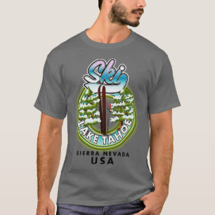 Ski Lake Tahoe Sierra Nevada USA T-Shirt