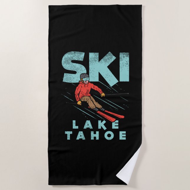 Ski Lake Tahoe Strandtuch (Vorderseite)