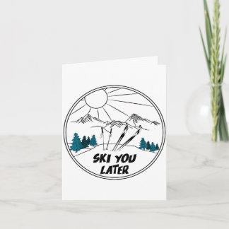 Ski later winter sports vintage powder snow skiing karte