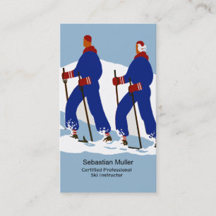 Ski-Lehrer-Visitenkarte-Schablone Visitenkarte