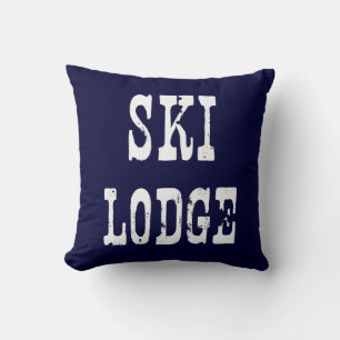 Ski Lodge Navy Kissen
