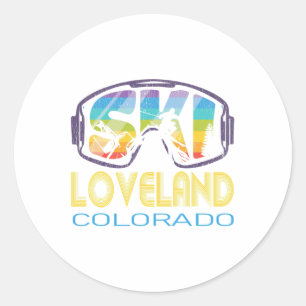 Ski Loveland Colorado Skiurlaub Runder Aufkleber
