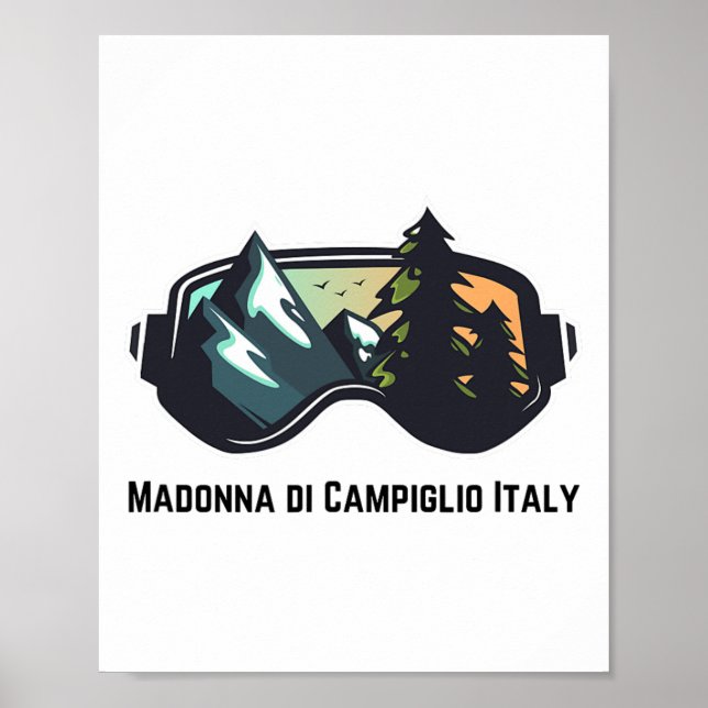 Ski Madonna di Campiglio Italien Wandern Ristorant Poster (Vorne)