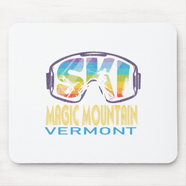 Ski Magic Mountain Vermont Skiurlaub Mousepad (Vorne)