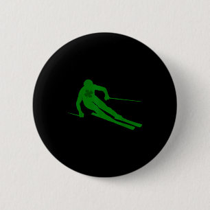 Ski Männer Frauen Kinder St. Patrick's Day Glück S Button