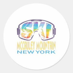 Ski Mccauley Mountain New York Skiurlaub Runder Aufkleber