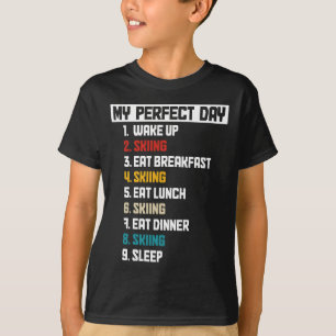 Ski meinen perfekten Tag Lustiger Vintage Skifahre T-Shirt
