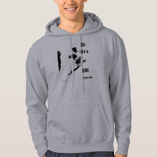 Ski mögen einen Mädchen Hoodie (Vorderseite)