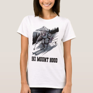 Ski-Monster rast den Mount Hood Oregon hinunter Wo T-Shirt