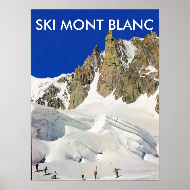 Ski Mont Blanc, Frankreich Poster (Vorne)