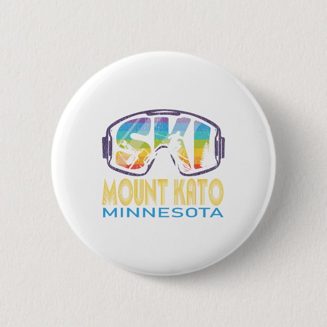 Ski Mount Kato Minnesota Skiferien  Button (Vorderseite)