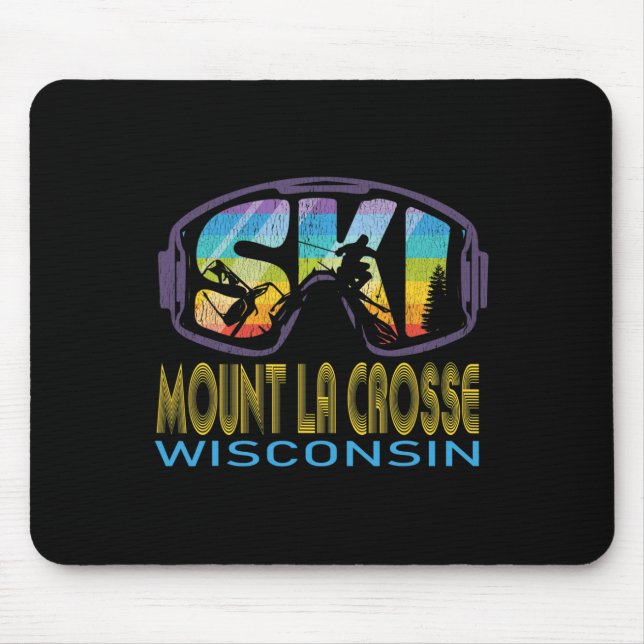 Ski Mount La Crosse Wisconsin Skiurlaub  Mousepad (Vorne)