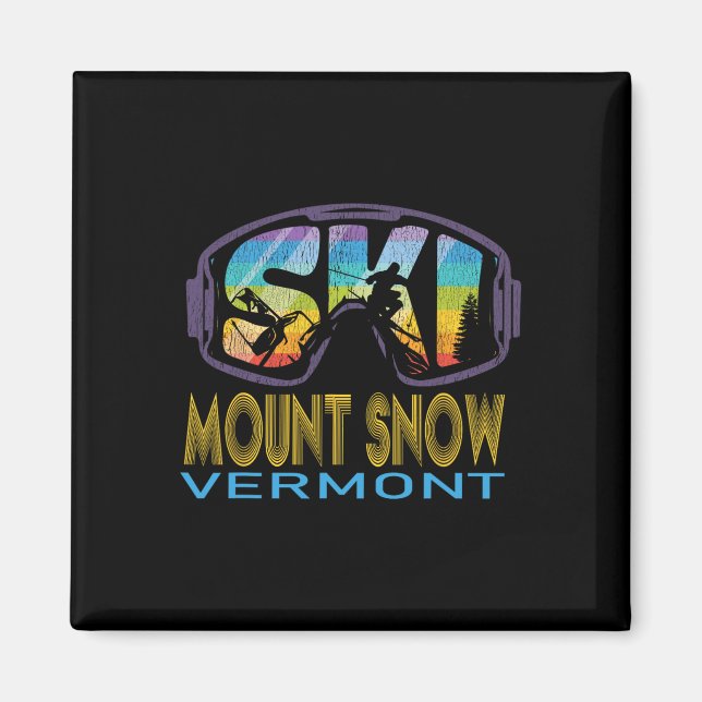 Ski Mount Snow Vermont Skiferien  Magnet (Vorne)