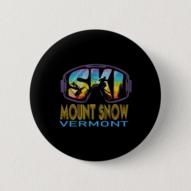 Ski Mount Snow Vermont Skiurlaub  Button (Vorderseite)