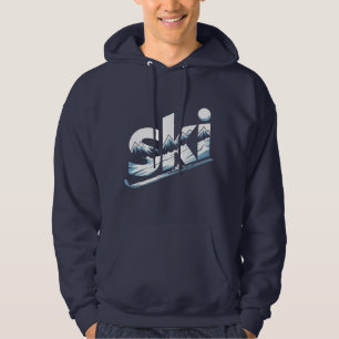 Ski Mountain Grafik-Hoodie – Winter-Abenteuer Ski Hoodie