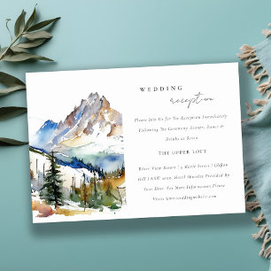 Ski Mountain Telluride Colorado Hochzeitsempfang Begleitkarte