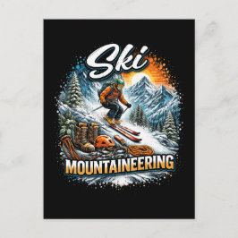 Ski Mountaineering Postkarte
