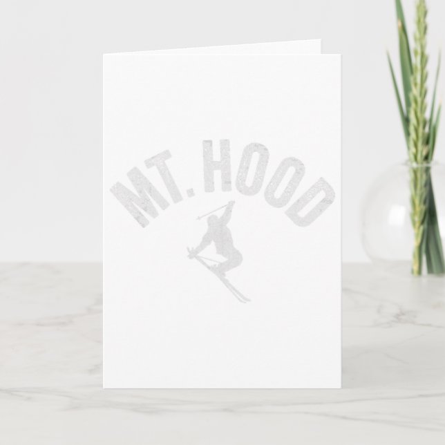 Ski Mt Hood oder (oregon) Cooler Berg Hood Winter  Karte (Vorderseite)