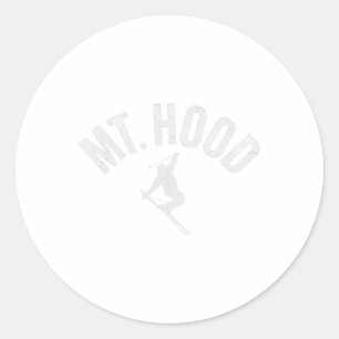 Ski Mt Hood oder (oregon) Cooler Berg Hood Winter Runder Aufkleber