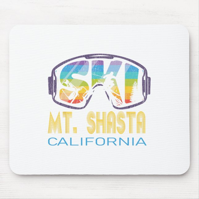 Ski Mt Shasta California Skiurlaub Mousepad (Vorne)
