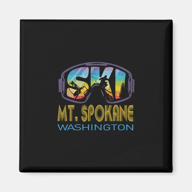 Ski Mt Spokane Washington Skiurlaub  Magnet (Vorne)