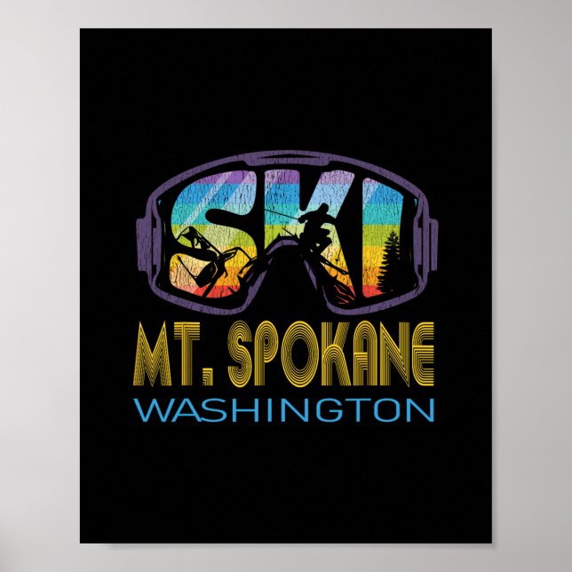 Ski Mt Spokane Washington Skiurlaub  Poster (Vorne)