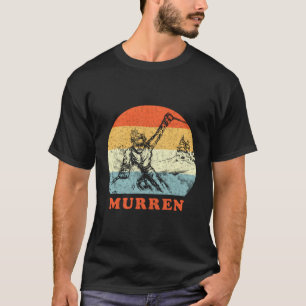 Ski Murren Schweiz Vintag Schnee Skifahren Vacatio T-Shirt
