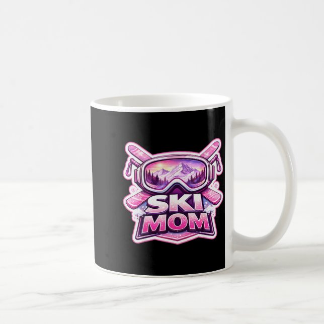 Ski-Mutter Ski-Muttertag Skifahrer Mama Winter Kaffeetasse (Rechts)