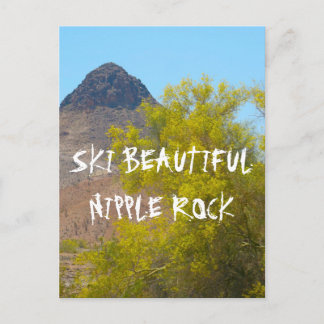 Ski Nipple Rock Postkarte
