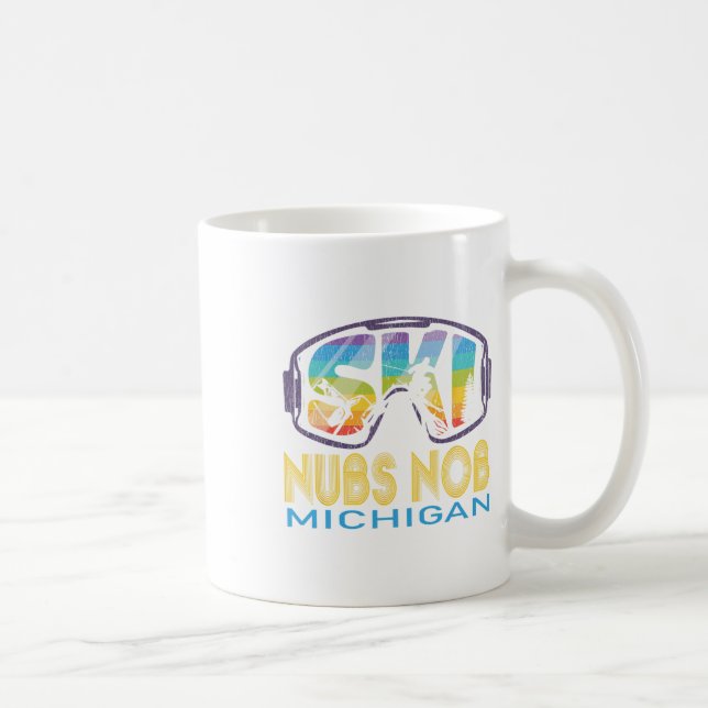 Ski Nubs Nob Michigan Skiurlaub Kaffeetasse (Rechts)