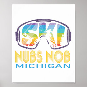 Ski Nubs Nob Michigan Skiurlaub Poster