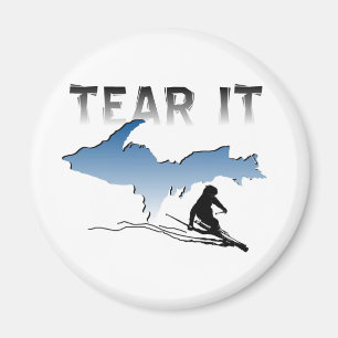 Ski-oberer Michigan-Magnet Magnet