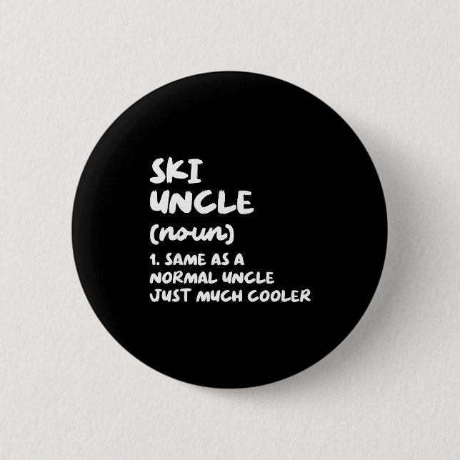 Ski Onkel Definition Skifahren lustig Sport  Button (Vorderseite)