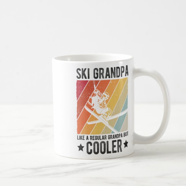 Ski Opa wie ein normaler Opa, aber cooler Ski  Kaffeetasse (Rechts)