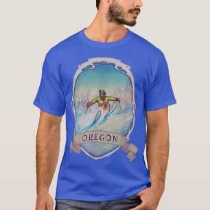 Ski Oregon Vintag Retro Snow Sking T-Shirt