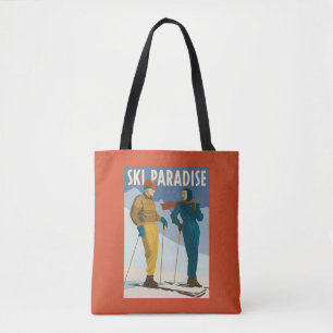 Ski-Paradies Vintage-Druck