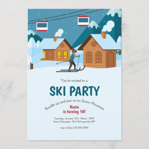 Ski Party Einladungen