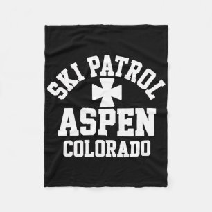 Ski Patrol Aspen Colorado Skifahren und Snowboarde Fleecedecke