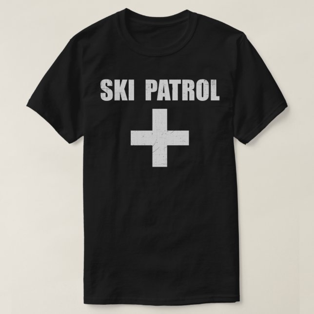 Ski Patrol Skifahren Erste Hilfe Winterferien T-Shirt (Design vorne)