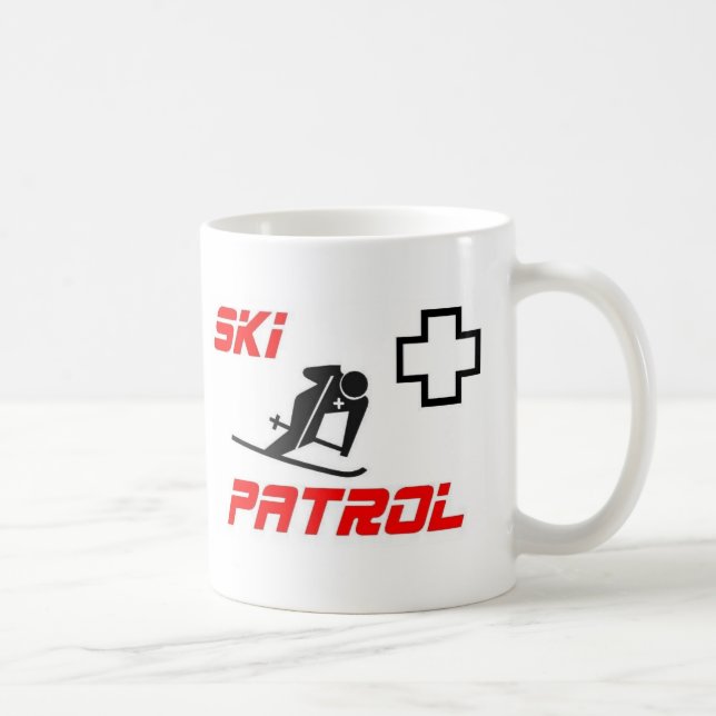 Ski-Patrouille - "Skifahrer " Tasse (Rechts)