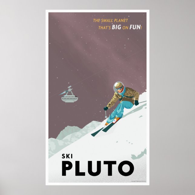 Ski Pluto - Großformat Poster (Vorne)