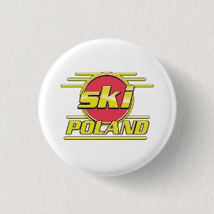 Ski Polen 80er Logo Button