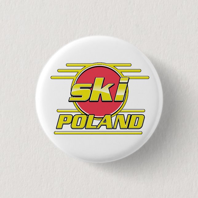 Ski Polen 80er Logo Button (Vorderseite)