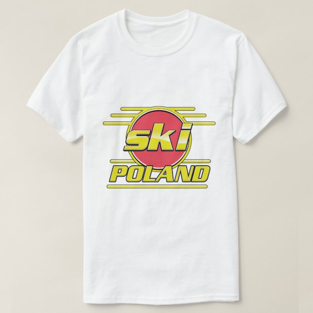Ski Polen 80er Logo T-Shirt (Design vorne)