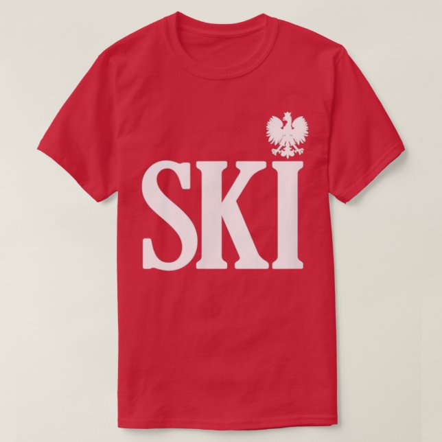 SKI Polnische Nachnamen Ende Polnischer Tag des Ad T-Shirt (Design vorne)