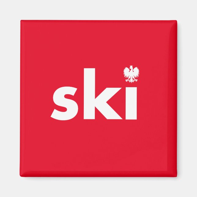 Ski Polnischer Nachname Magnet (Vorne)