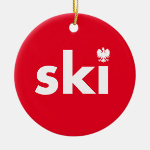 Ski Polnischer Nachname Weihnachtsschmuck