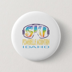 Ski Pomerelle Berg Idaho Skiurlaub Button