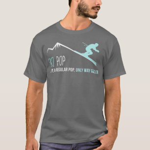 Ski Pop Niedlicher Winterskipass Geschenk T-Shirt
